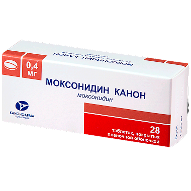 Купить Моксонидин Канон 400 мкг 28 шт таблетки покрытые пленочной оболочкой
