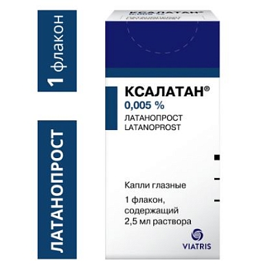 Купить Ксалатан 0,005% 2,5 мл 1 шт капли глазные