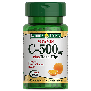 Купить Nature's Bounty Витамин С 500 мг и Шиповник 100 шт таблетки