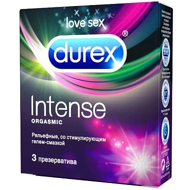 Купить Durex Intense Orgasmic 3 шт презервативы рельефные