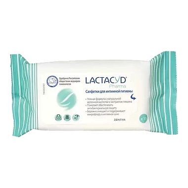 Купить Lactacyd 15 шт салфетки для интимной гигиены с тимьяном