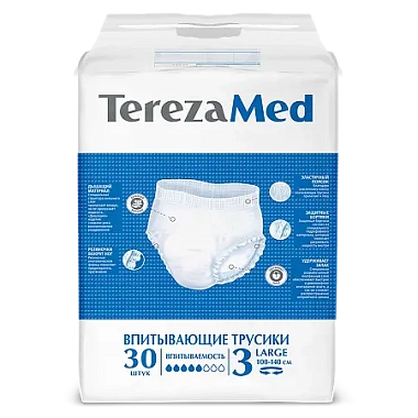 Купить TerezaMed 30 шт трусы-подгузники для взрослых размер L 
