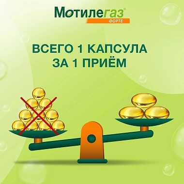 Купить Мотилегаз Форте 120 мг 40 шт капсулы