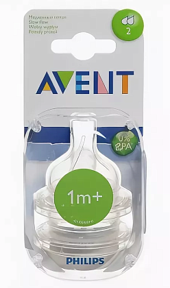 Купить Philips Avent Classic SCF632/27 2 шт соска силиконовая медленный поток 1 мес+