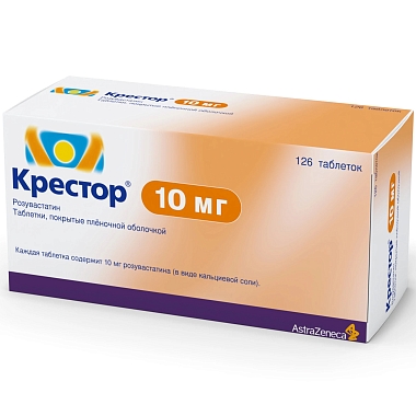 Купить Крестор 10 мг 126 шт таблетки покрытые пленочной оболочкой