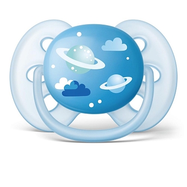 Купить Philips Avent Ultra Soft SCF222/22 2 шт соска-пустышка силиконовая ортодонтическая 6-18 мес для мальчиков