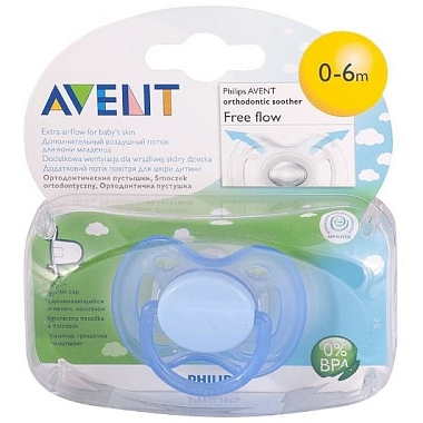 Купить AVENT пустышка силиконовая фри-флоу 0-6 мес