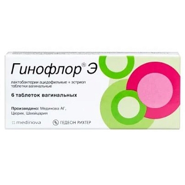 Купить Гинофлор Э 6 шт таблетки вагинальные