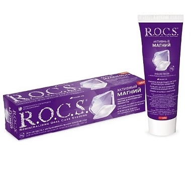 Купить Rocs 94 г паста зубная активный магний