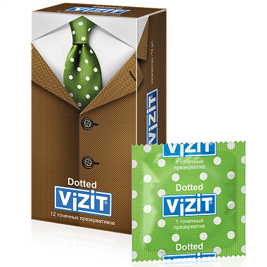 Купить Vizit Dotted 12 шт презервативы точечные