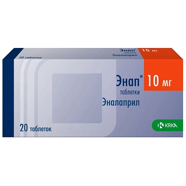 Купить Энап 10 мг 20 шт таблетки