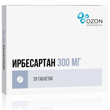 Купить Ирбесартан 300 мг 28 шт таблетки покрытые пленочной оболочкой