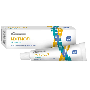 Купить Ихтиоловая мазь 20% 25 г для наружного применения