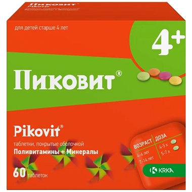 Купить Пиковит 60 шт таблетки покрытые оболочкой