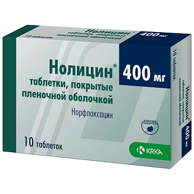 Купить Нолицин 400 мг 10 шт таблетки покрытые пленочной оболочкой