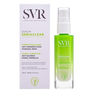 Купить SVR Sebiaclear набор для лица Serum 30мл сыворотка + Gel Moussant 200мл мусс пенящийся