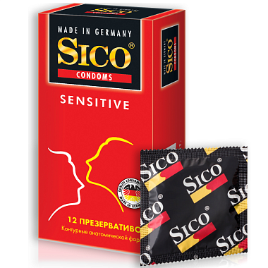 Купить Sico Sensitive 12  шт презервативы контурные