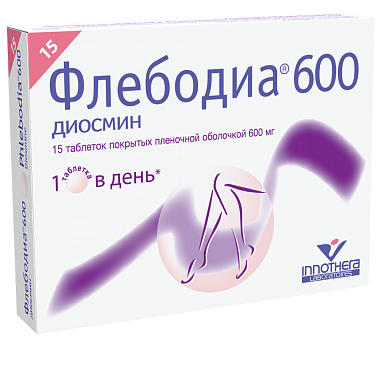 Купить Флебодиа 600 мг 15 шт таблетки покрытые оболочкой