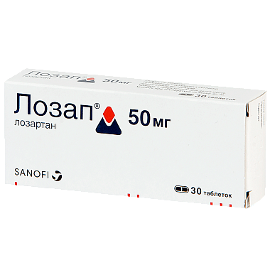 Купить Лозап 50 мг 30 шт таблетки покрытые пленочной оболочкой
