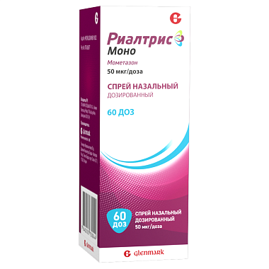 Купить Риалтрис Моно 50 мкг/доз 15 мл 60 доз спрей назальный дозированный