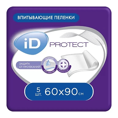 Купить Id Protect 60 см x 90 см 5 шт пеленки