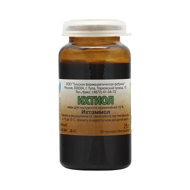 Купить Ихтиоловая мазь 10% 25 г для наружного применения