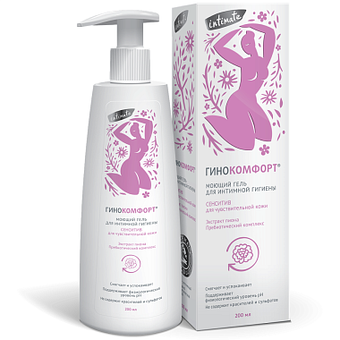 Купить Гинокомфорт Сенсетив 200 мл гель для интимной гигиены моющий
