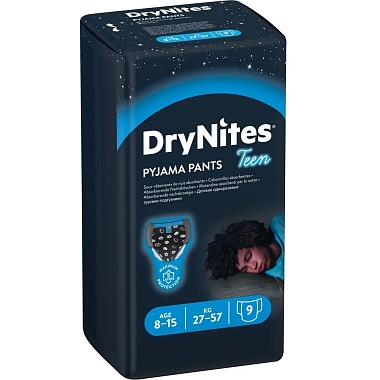 Купить Huggies DryNites 9 шт трусики-подгузники для мальчиков 8-15 лет 27-57 кг