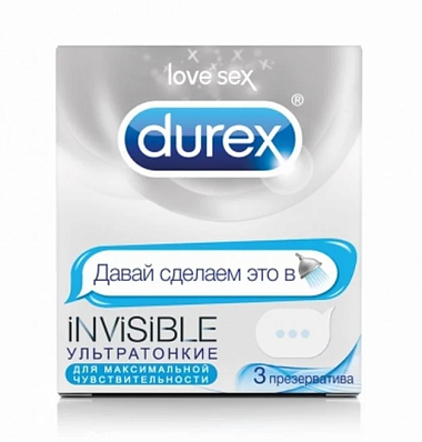 Купить Durex Invisible Emojii презервативы ультра тонкие 3 шт.