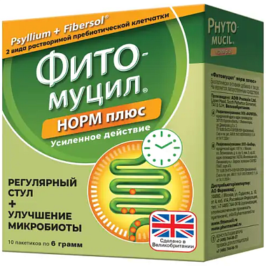 Купить Фитомуцил Норм Плюс 6 г 10 шт порошок для внутреннего применения