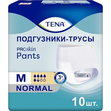 Купить Tena Pants M 10 шт трусы-подгузники Normal