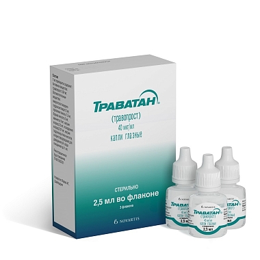 Купить Траватан 40 мкг/мл 2,5 мл 3 шт капли глазные