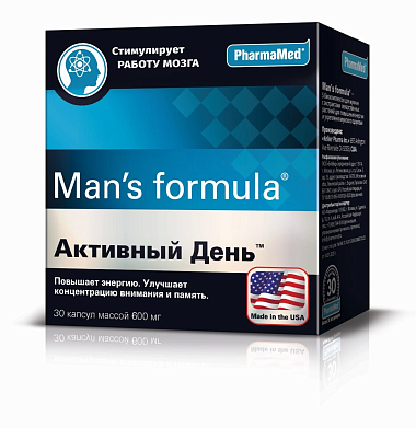 Купить Man's formula Активный день 630 мг 30 шт капсулы