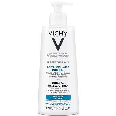 Купить Vichy Purete Thermale Молочко мицеллярное с минералами для сухой и нормальной кожи, 400мл