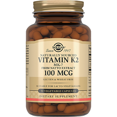 Купить Solgar Натуральный витамин К2 менахинон-7 100 мкг 50 шт капсулы