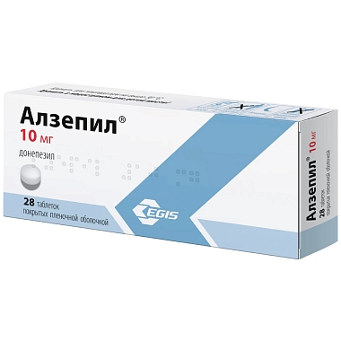 Купить Алзепил 10 мг 28 шт таблетки покрытые оболочкой