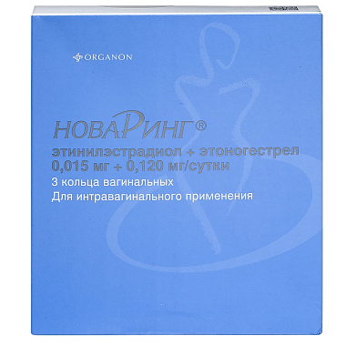 Купить НоваРинг 15 мкг + 120 мкг 3 шт кольцо вагинальное