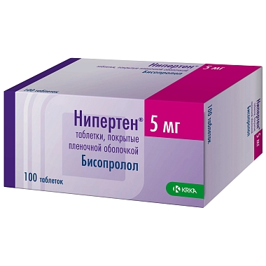 Купить Нипертен 5 мг 100 шт таблетки покрытые пленочной оболочкой