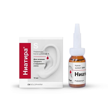 Купить Ниатира 2,6% 10 мл капли ушные