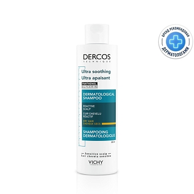 Купить Vichy Dercos 200 мл шампунь успокаивающий без сульфатов для сухих волос