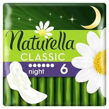 Купить Naturella Classic Night 6 шт прокладки с крылышками