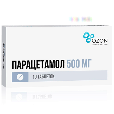 Купить Парацетамол 500 мг 10 шт таблетки