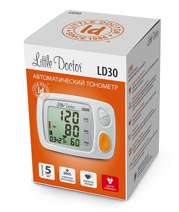 Купить Little Doctor LD30 тонометр автоматический на плечо с адаптером и манжетой 25-36 см
