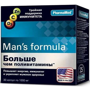 Купить Man's formula Больше чем поливитамины 30 шт капсулы