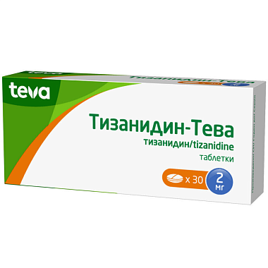 Купить Тизанидин-Тева 2 мг 30 шт таблетки