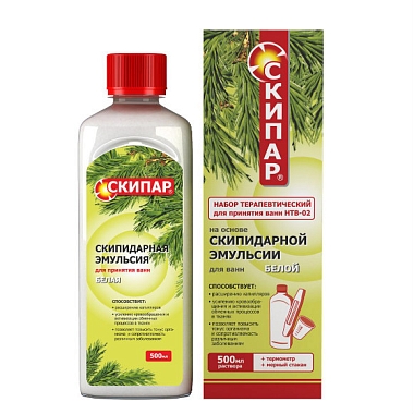 Купить Скипар 500 мл эмульсия белая набор терапевтический для ванн