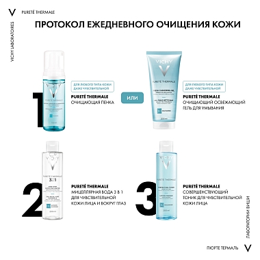 Купить Vichy Purete Thermale 200 мл вода мицеллярная с минералами для чувствительной кожи
