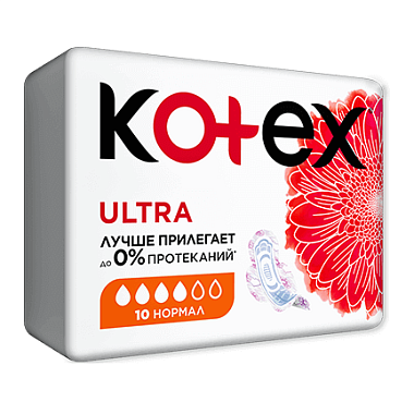 Купить Kotex Ultra Normal 10 шт прокладки