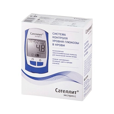Купить Сателлит Экспресс глюкометр система контроля уровня глюкозы в крови