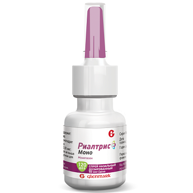 Купить Риалтрис Моно 50 мкг/доз 15 мл 120 доз спрей назальный дозированный